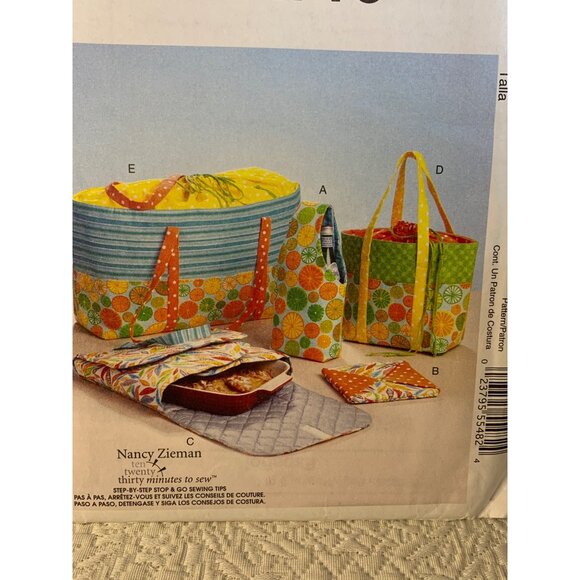 McCall's Misses Picnic Bag Hot Pad Sewing Pattern M6338 - uncut - Picture 2 of 10